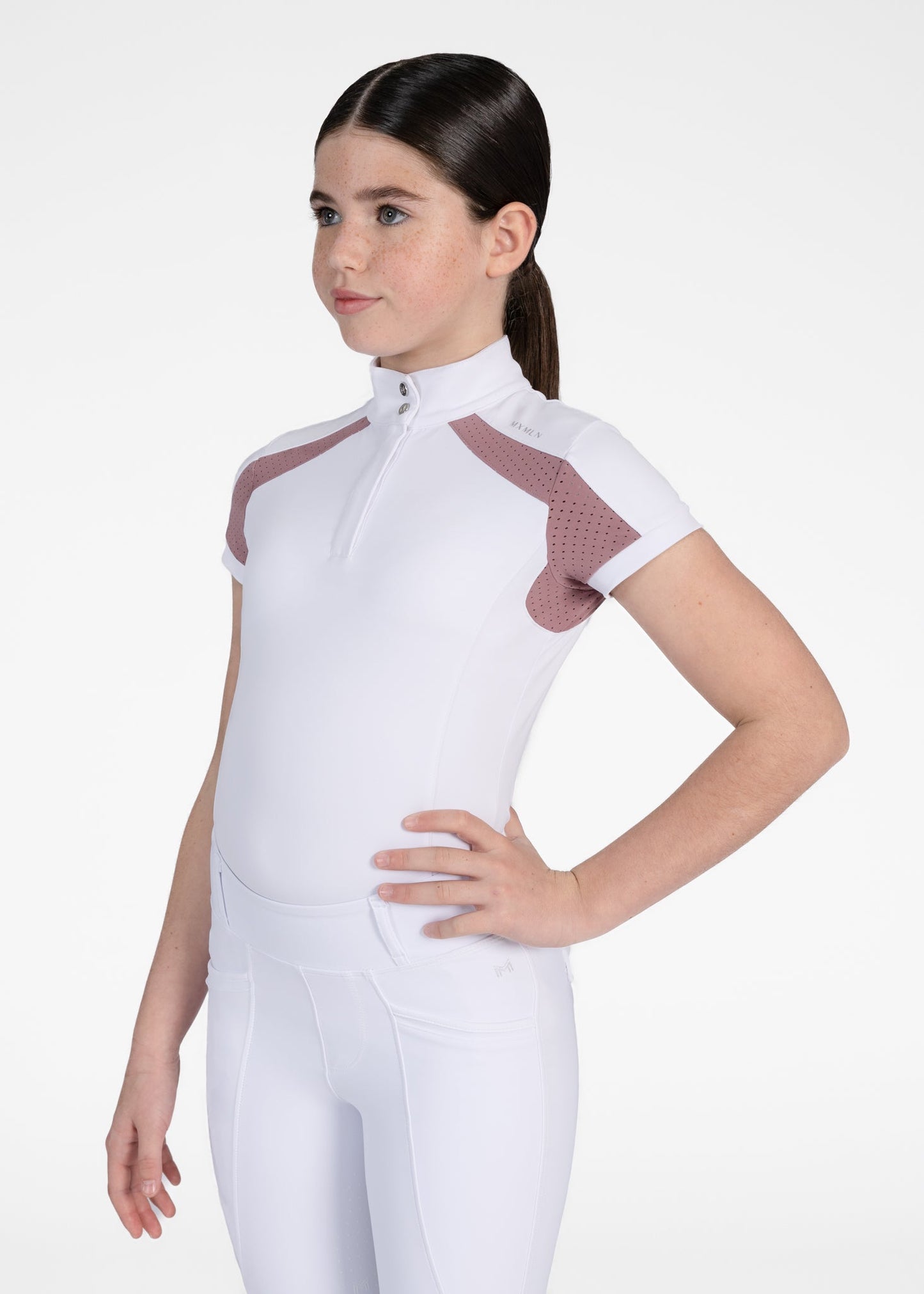 Camiseta técnica Maximilian Equestrian YR Aveen Short Sleeve Show Shirt detalle 2