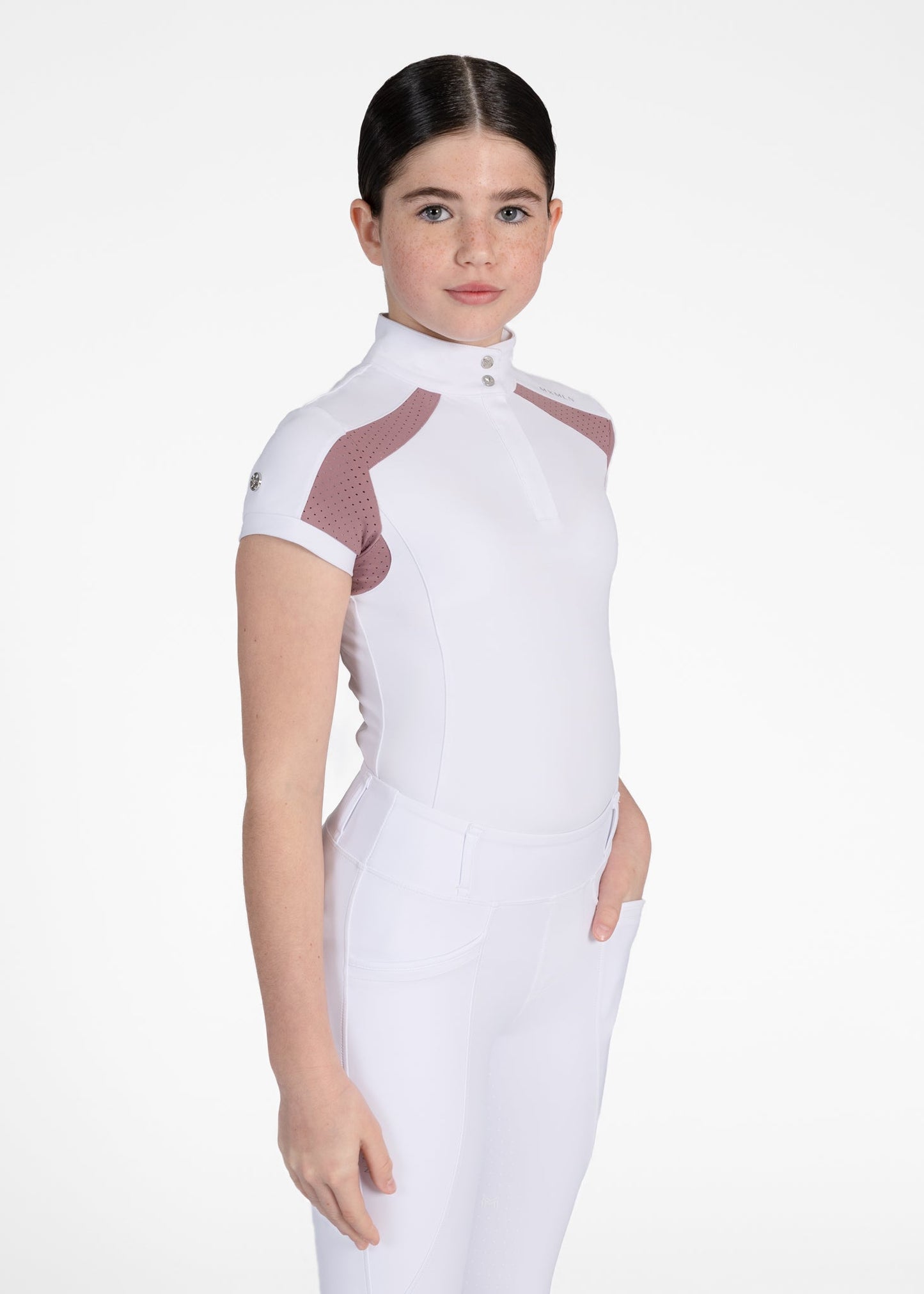 Camiseta técnica Maximilian Equestrian YR Aveen Short Sleeve Show Shirt detalle 4