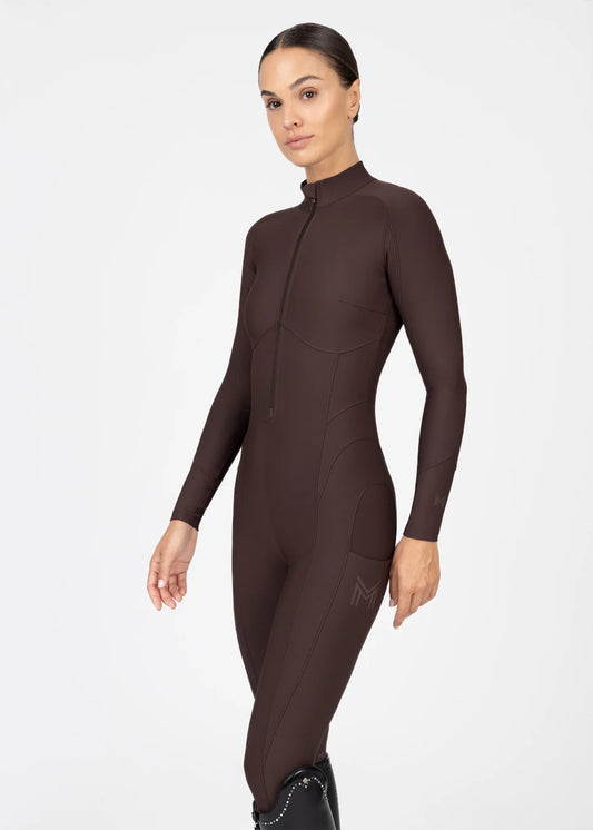 Femme Riding Jumpsuit Maximilian Equestrian Chocolate - vista principal