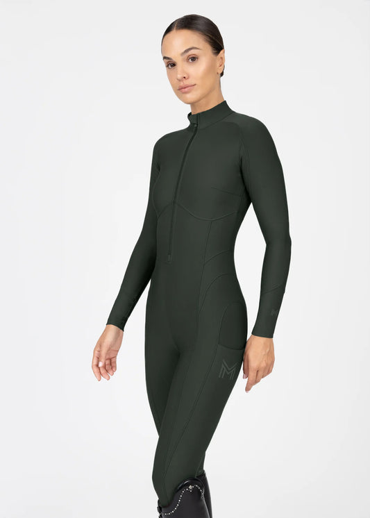Femme Riding Jumpsuit Maximilian Equestrian Hunter Green - vista principal