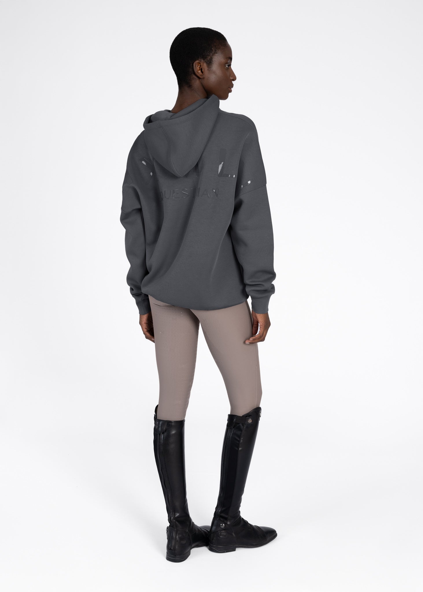 Producto ecuestre Maximilian Equestrian Women Icon Oversized Hoodie (Graphite) detalle 7