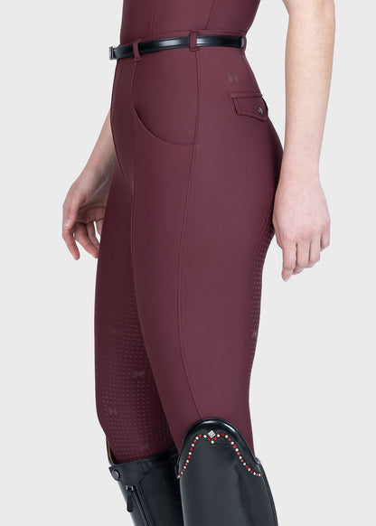 Mallas Maximilian Equestrian Halo leggings de equitación + Belt (Rosewood) para equitación - vista 3