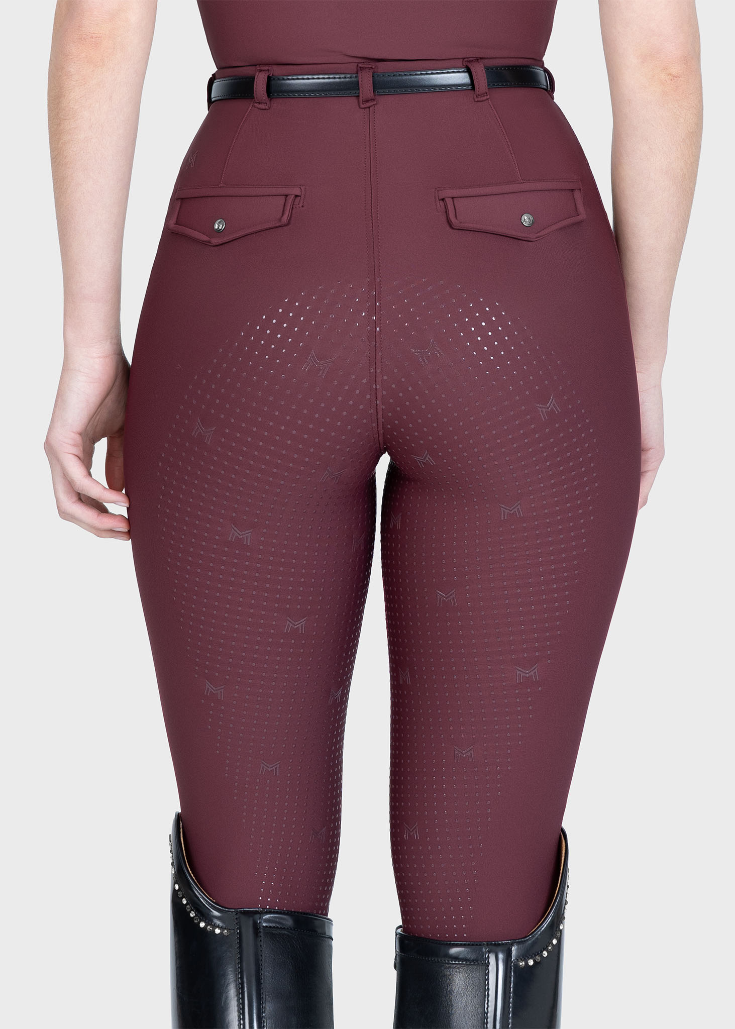 Mallas Maximilian Equestrian Halo leggings de equitación + Belt (Rosewood) para equitación - vista 4
