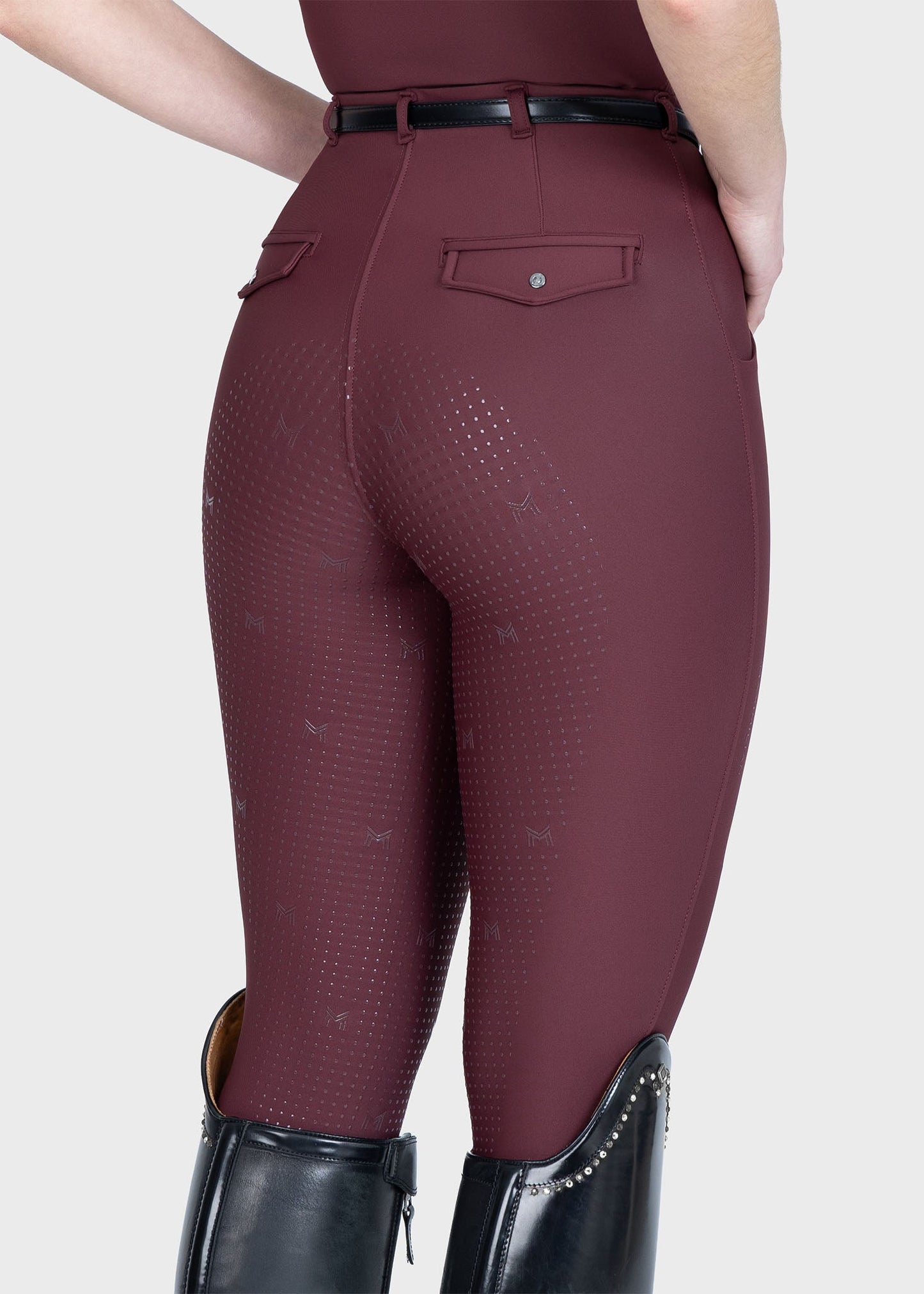 Mallas Maximilian Equestrian Halo leggings de equitación + Belt (Rosewood) para equitación - vista 5