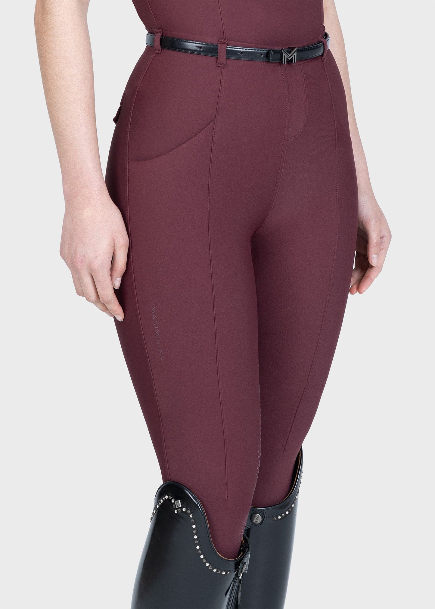 Mallas Maximilian Equestrian Halo leggings de equitación + Belt (Rosewood) para equitación - vista 7