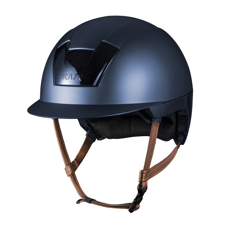Helmets Kask Riding Helmet Kooki with Brown Chin Strap detalle 4