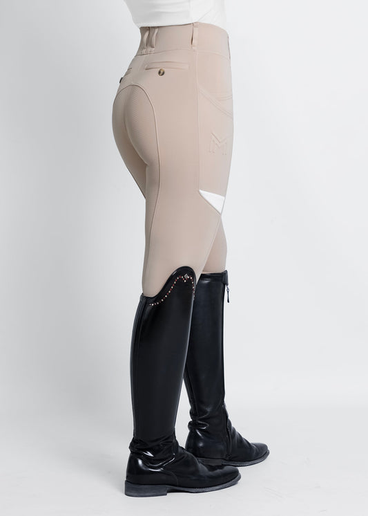 Mallas Maximilian Equestrian Tech leggings de equitación (Beige) para equitación - vista 2