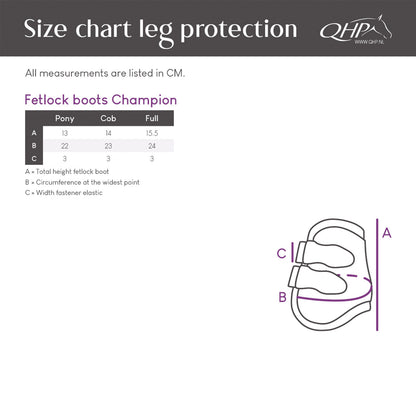 Protectores de menudillo QHP Fetlock boots Champion para equitación - vista 7