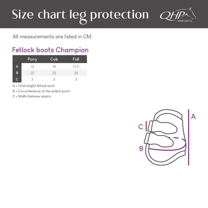 Protectores de menudillo QHP Fetlock boots Champion para equitación - vista 8