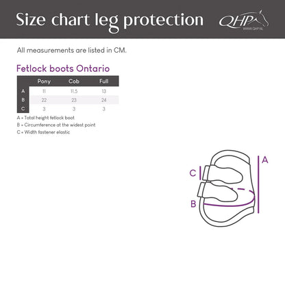 Protectores de menudillo QHP Fetlock boots Ontario para equitación - vista 6
