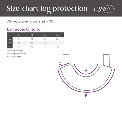 Campanas QHP Bell boots Ontario para equitación - vista 20
