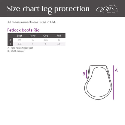 Protectores de menudillo QHP Fetlock boots Rio para equitación