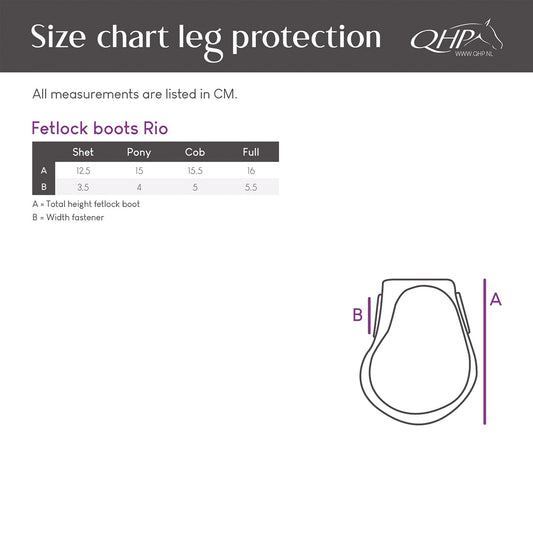 Protectores de menudillo QHP Fetlock boots Rio para equitación
