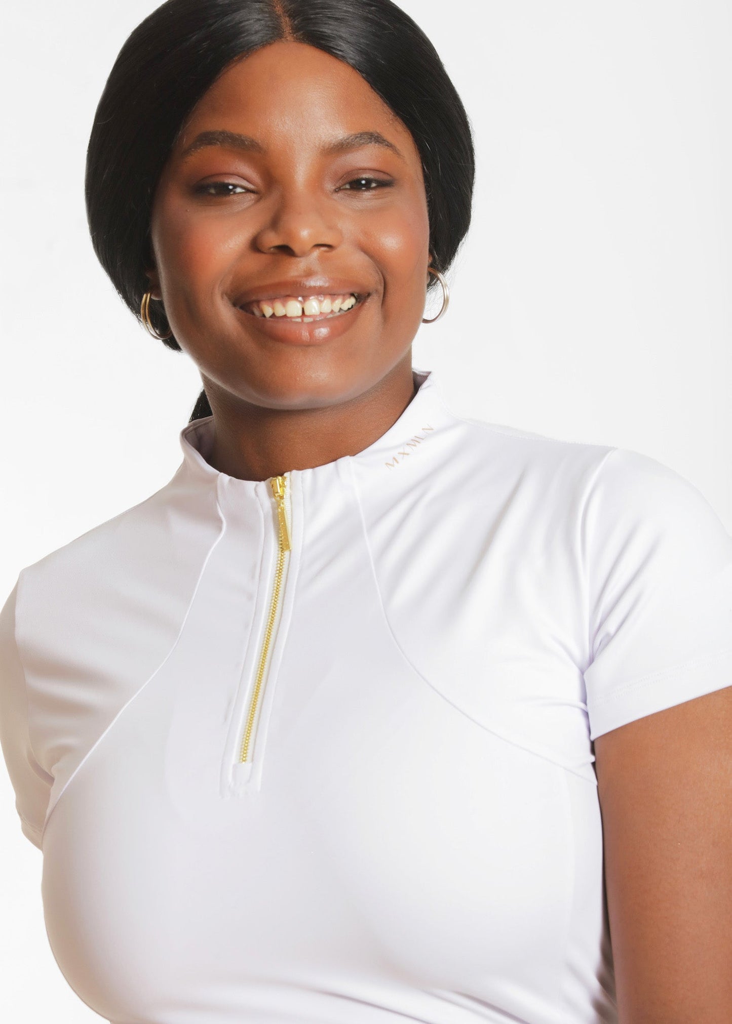 Camiseta técnica Maximilian Equestrian Short Sleeve ropa técnica (White/Gold) detalle 8