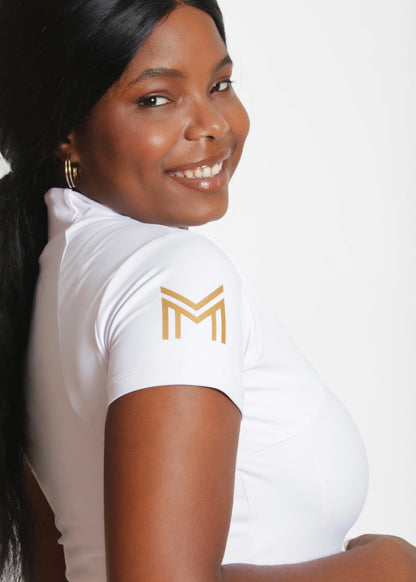 Camiseta técnica Maximilian Equestrian Short Sleeve ropa técnica (White/Gold) detalle 7