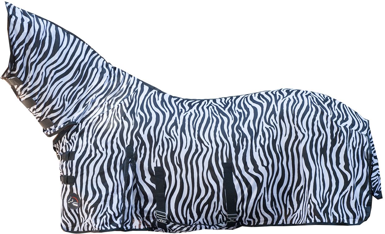 Manta para caballo HKM Fly Rug Zebra with Neck vista principal