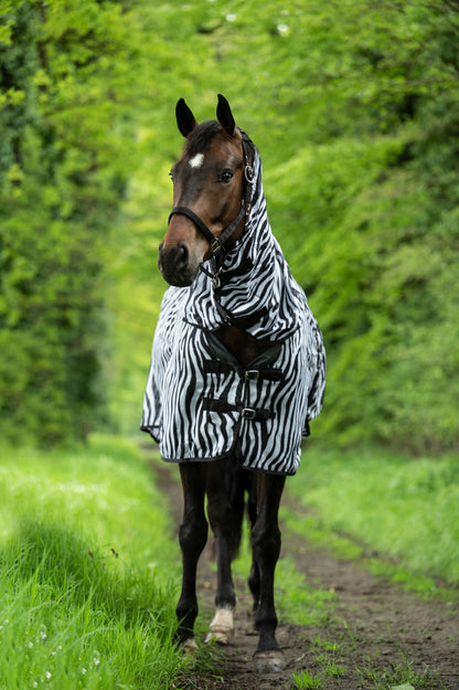 Manta para caballo HKM Fly Rug Zebra with Neck detalle 3