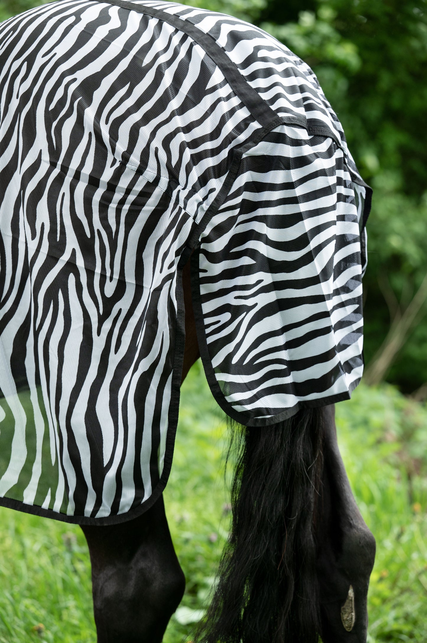 Manta para caballo HKM Fly Rug Zebra with Neck detalle 6