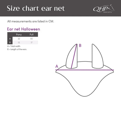 Orejera Ear net Halloween QHP para equitación - vista 2