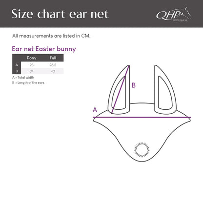 Orejera Ear net Easter bunny QHP para equitación - vista 6