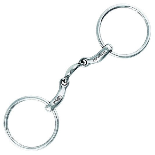 Embocaduras Filetes Stübben Anatomic Loose Ring Snaffle double broken 12mm para equitación