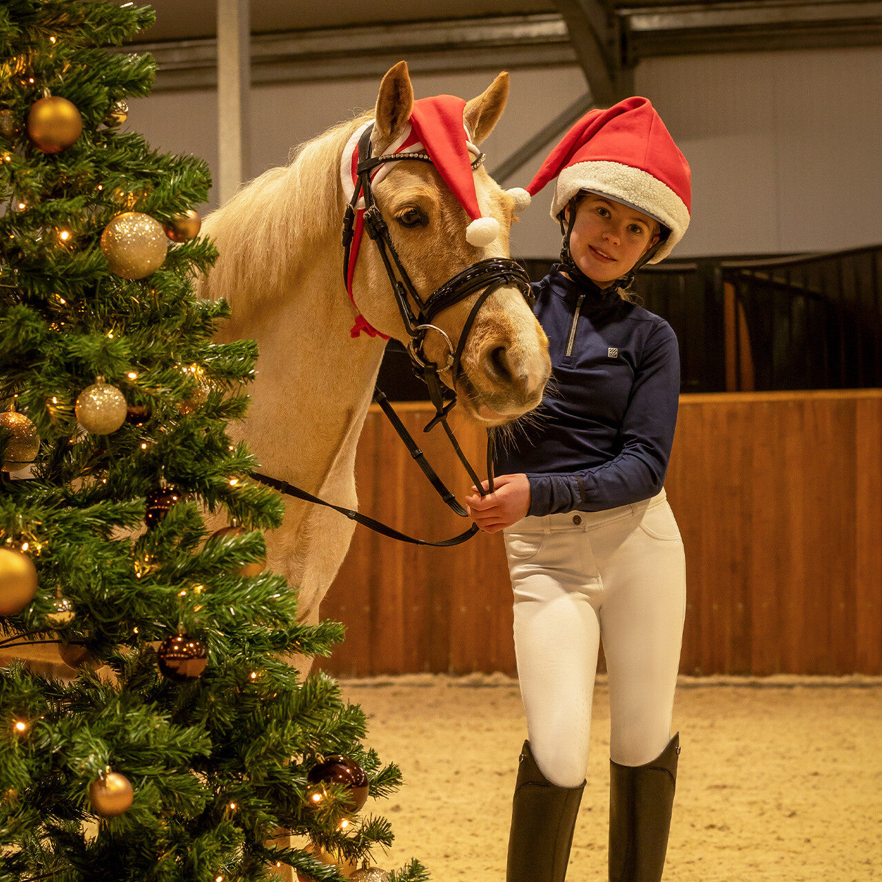 Accesorio ecuestre Gorras y sombreros gorro navideño caballo QHP para equitación