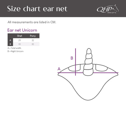 Orejera Ear net Unicorn QHP para equitación - vista 8