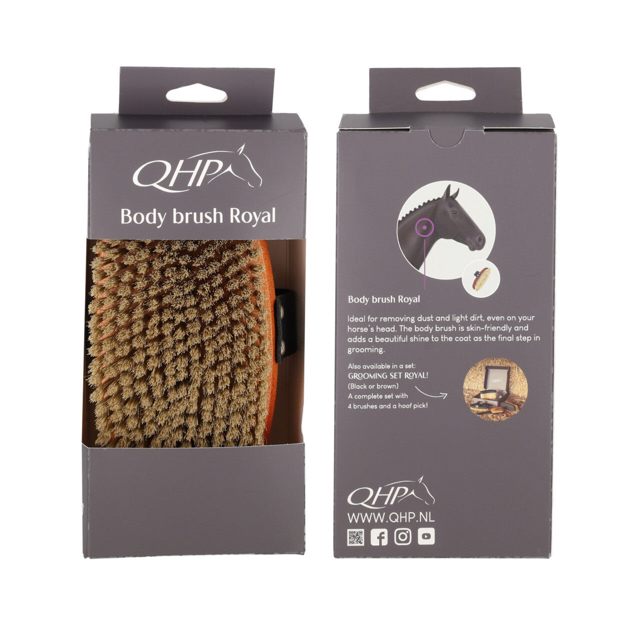 Cepillo Body brush Royal QHP para equitación