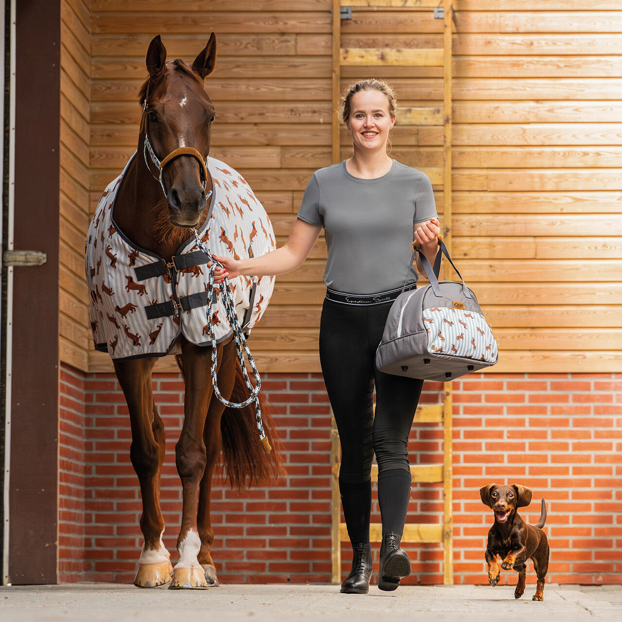 bolsa para casco Stable Buddy QHP para equitación - vista 9