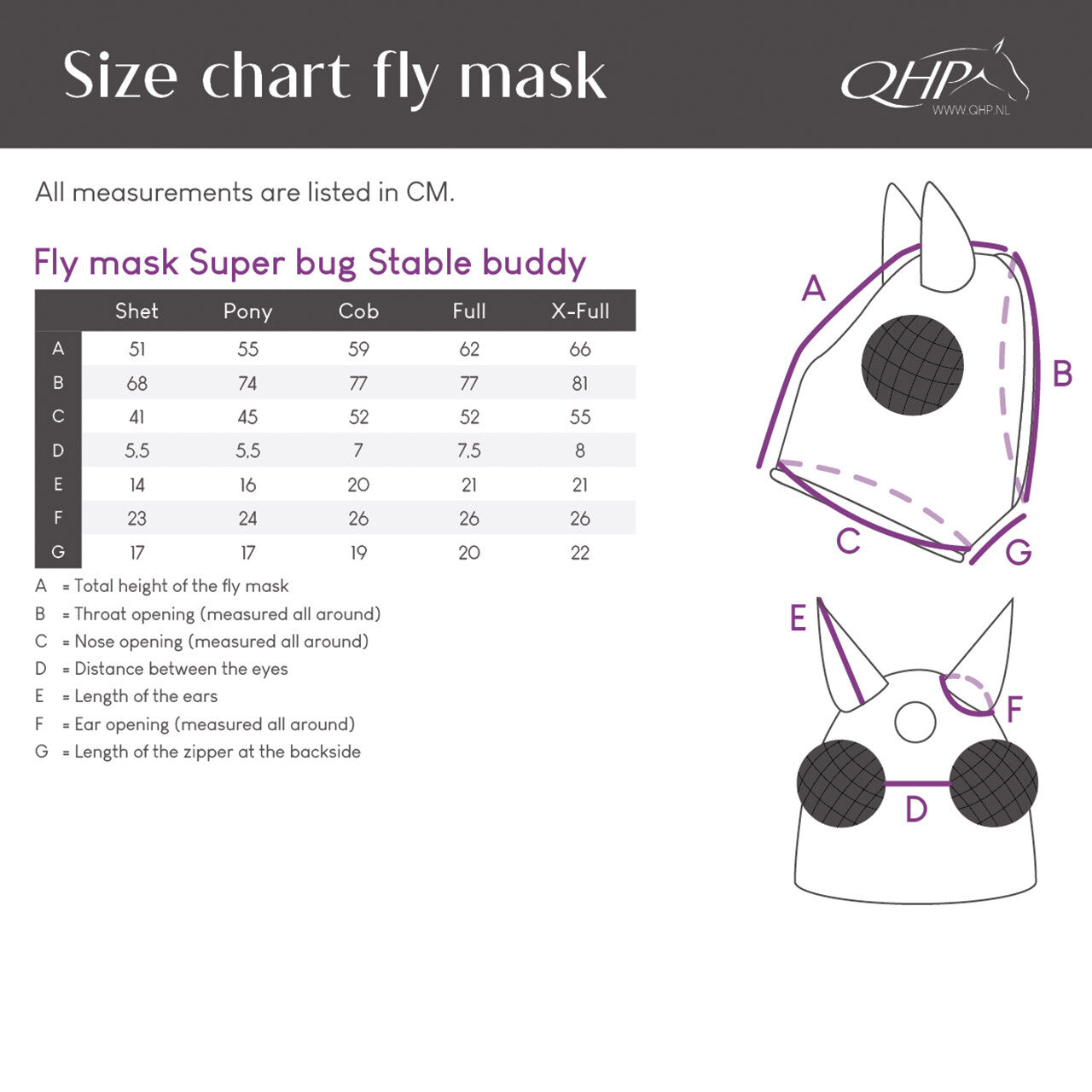 Máscara antimoscas Super bug Stable buddy QHP para equitación - vista 3
