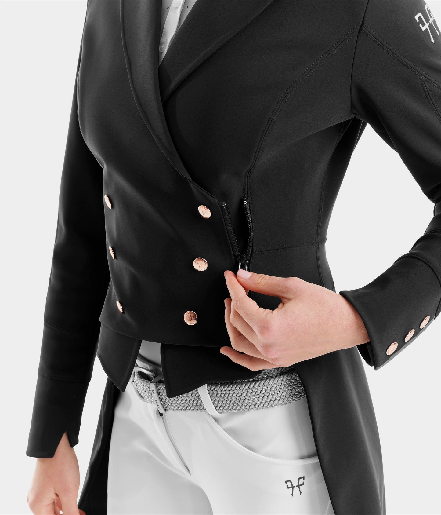 Chaqueta Long Frac Women's long chaqueta de competición Horse Pilot para equitación - vista 5