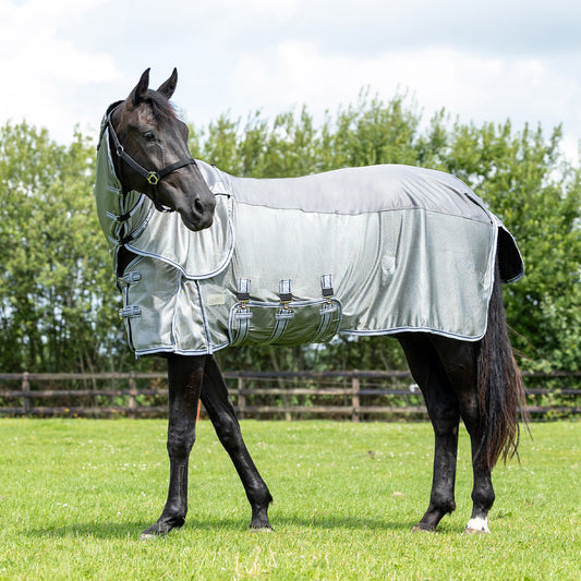Mantas exteriores Fly rug Combo con neck QHP para equitación