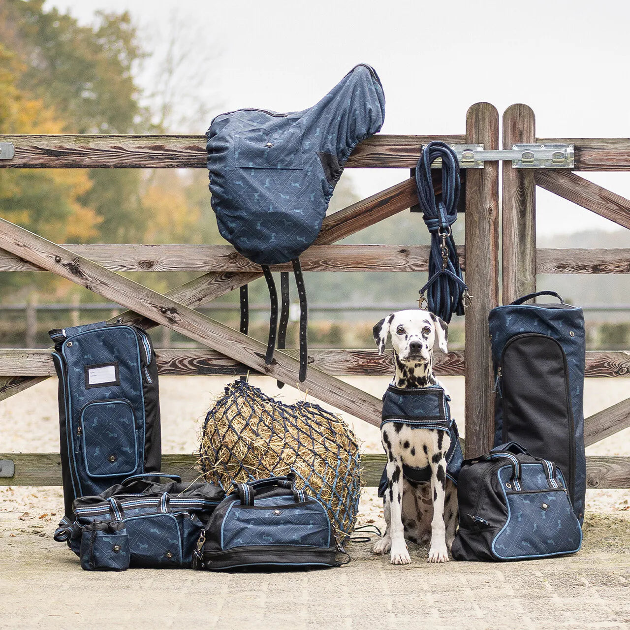 Mantas exteriores Dog rug 1200D turnout colección QHP para equitación - vista 14