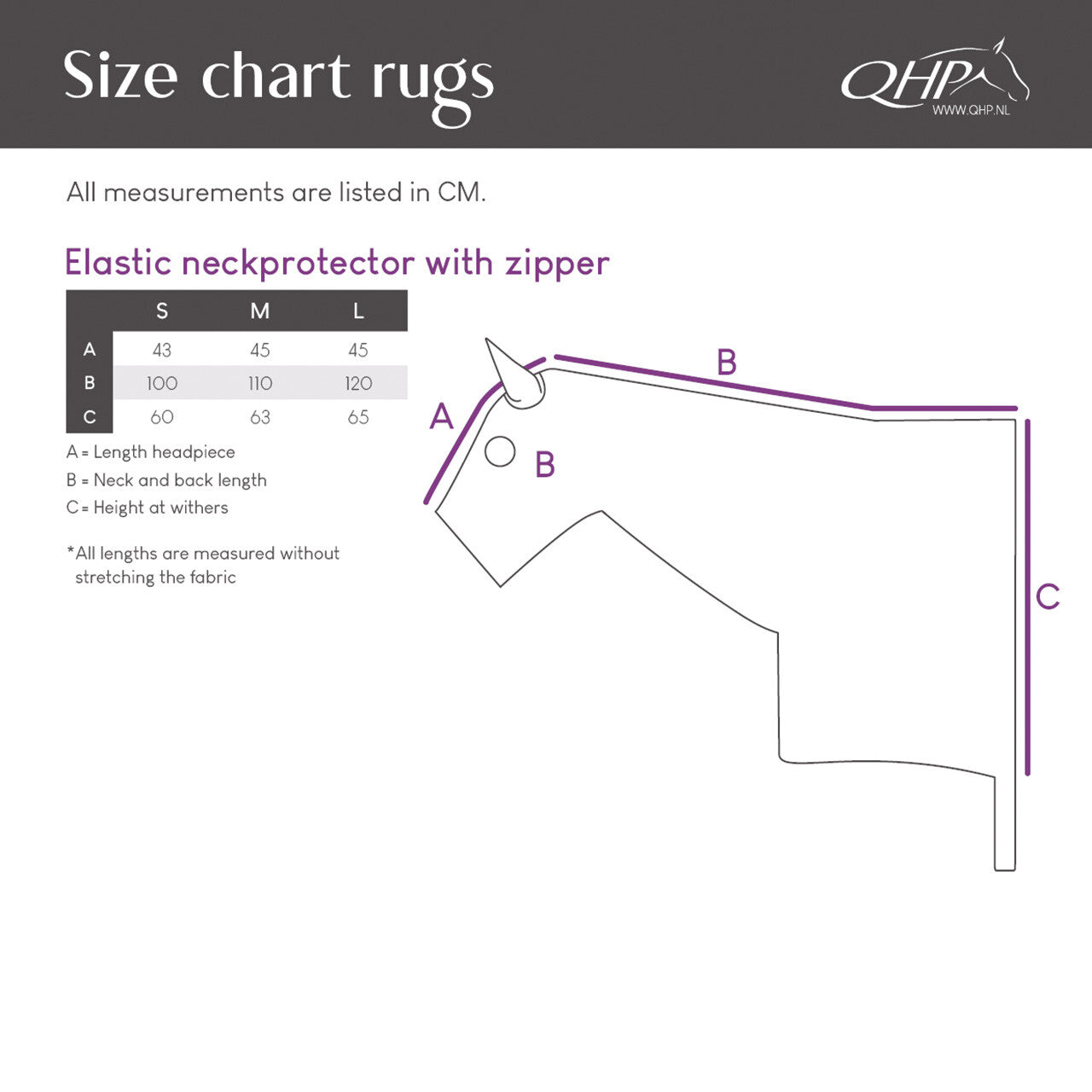 Elastic neckprotector con cremallera QHP para equitación - vista 17