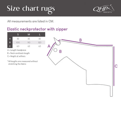 Elastic neckprotector con cremallera QHP para equitación - vista 17