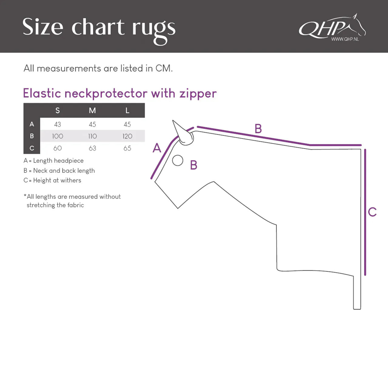 Elastic neckprotector con cremallera QHP para equitación - vista 18