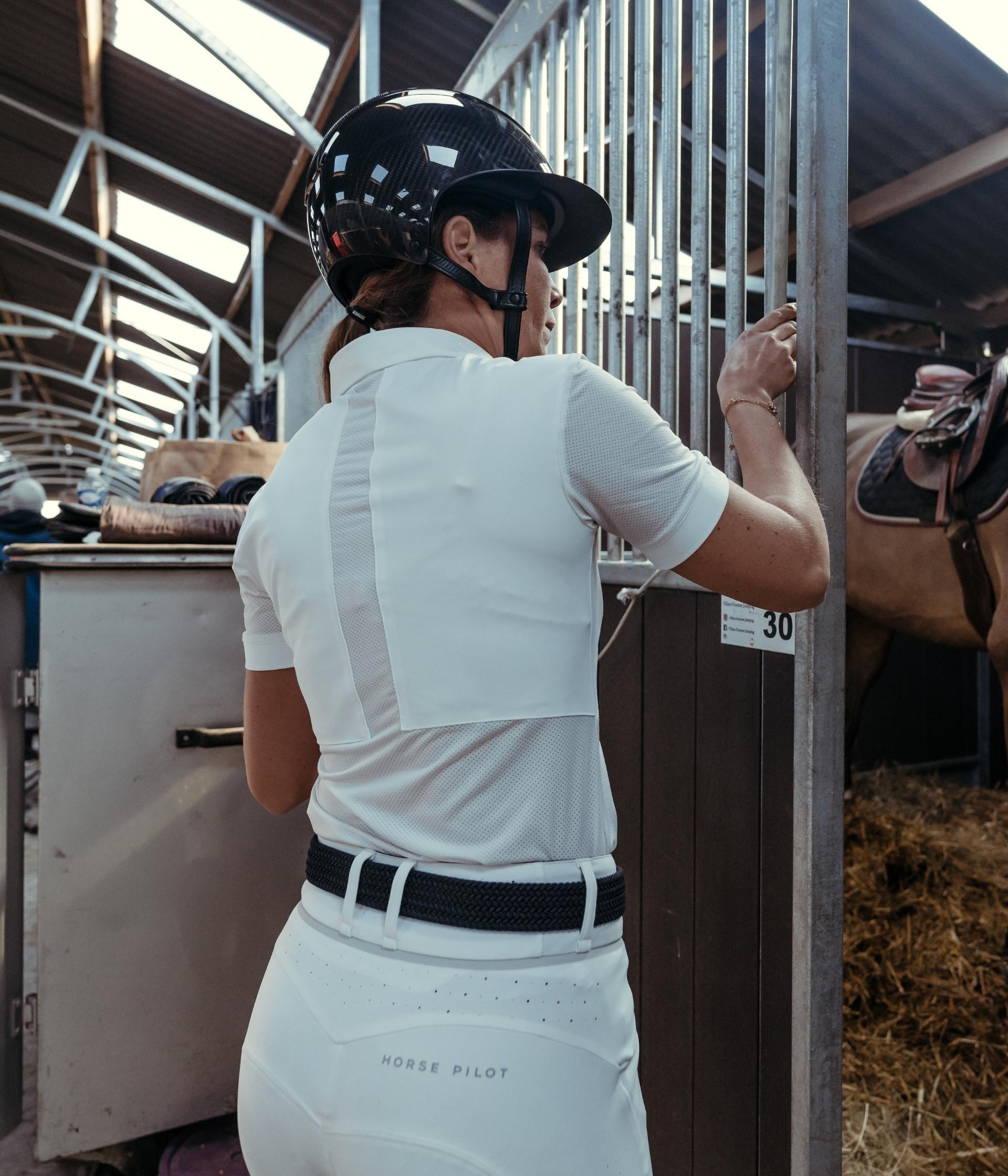 Aeromesh manga corta competition polo shirt for women Horse Pilot para equitación - vista 7