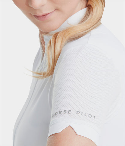 Aeromesh manga corta competition polo shirt for women Horse Pilot para equitación - vista 5