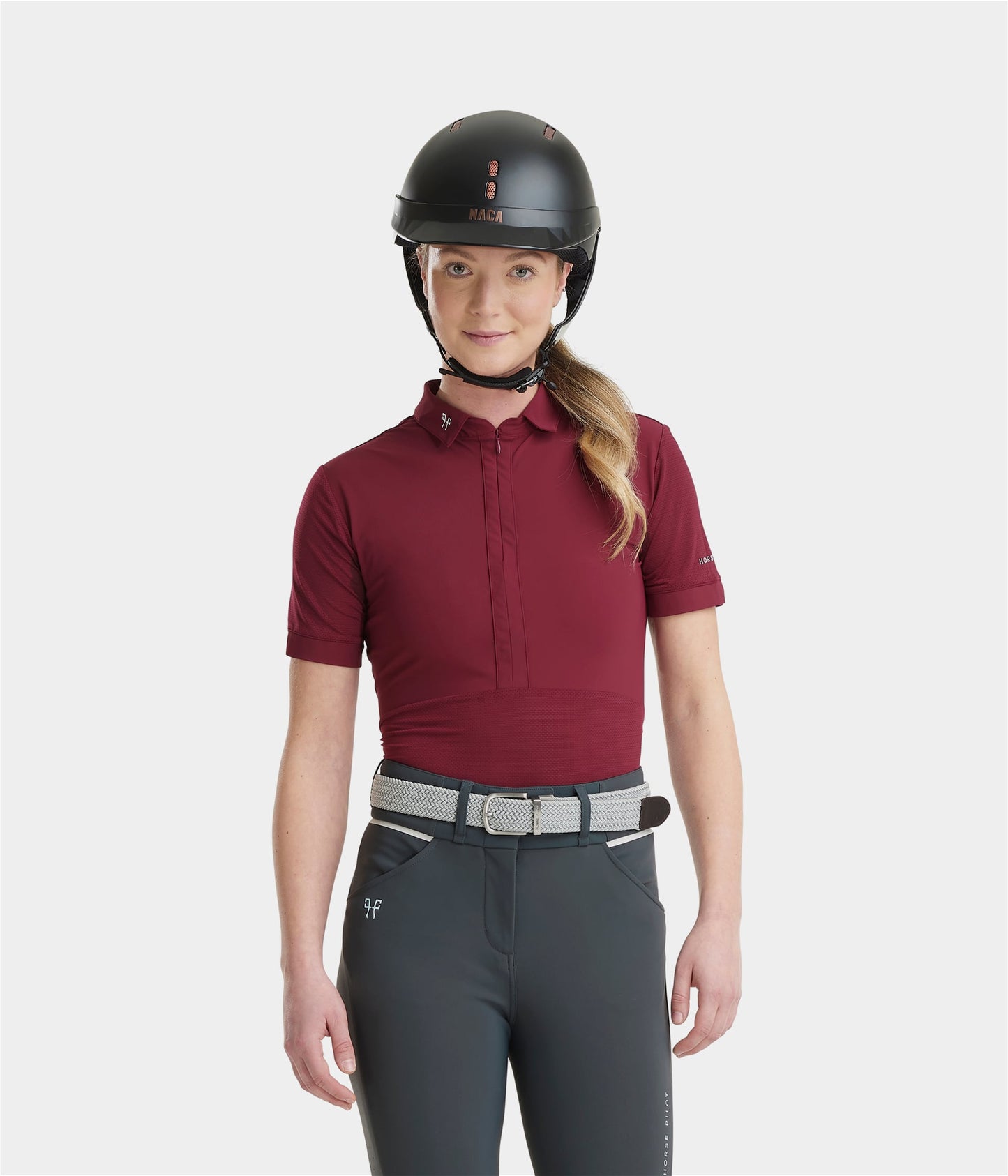 Aeromesh manga corta competition polo shirt for women Horse Pilot para equitación - vista 10
