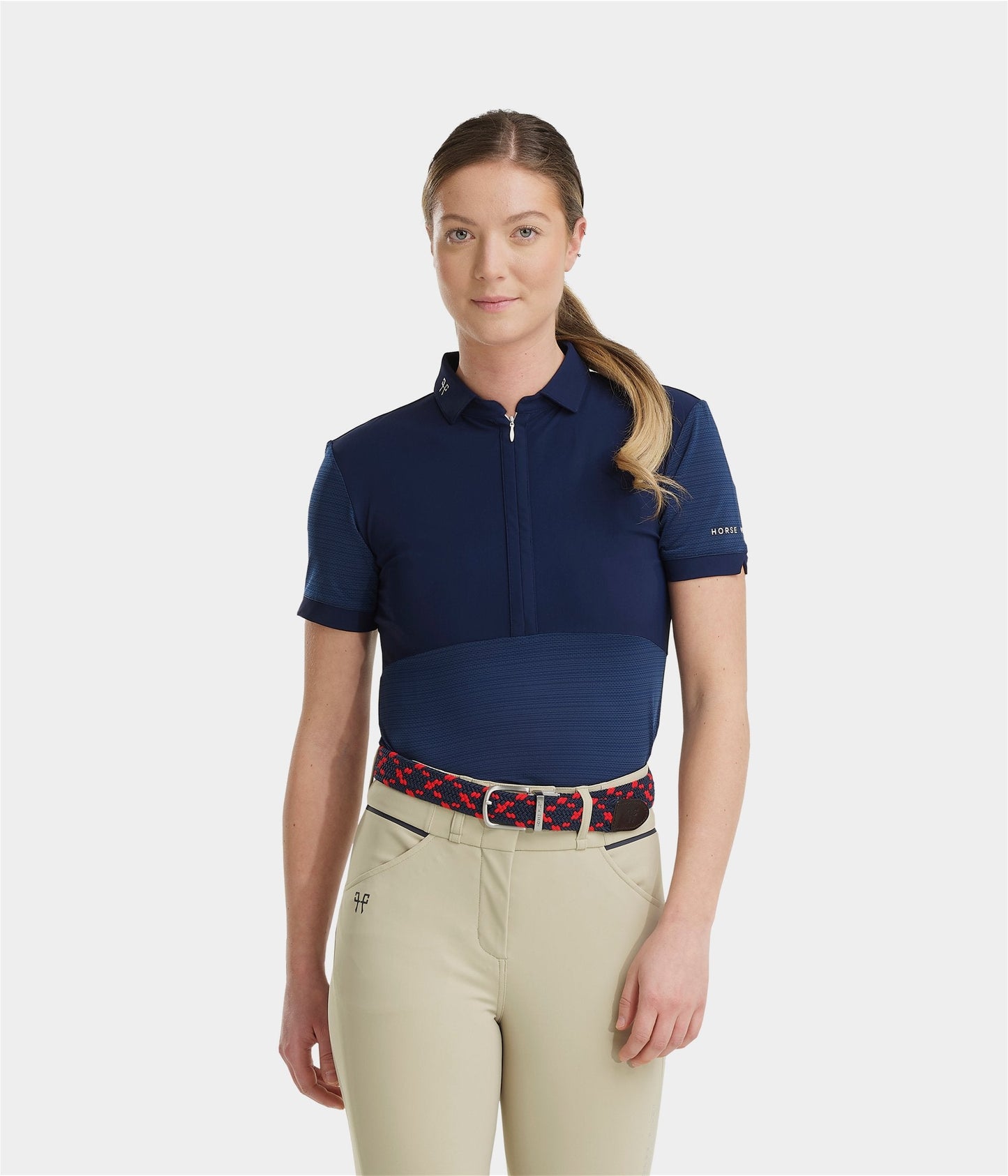 Aeromesh manga corta competition polo shirt for women Horse Pilot para equitación - vista 8