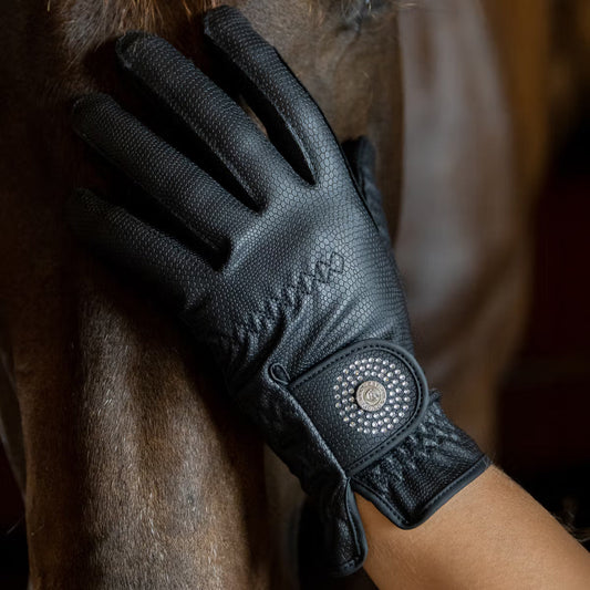 Riding guantes Kentucky Riding guantes Grip & Glitter para equitación