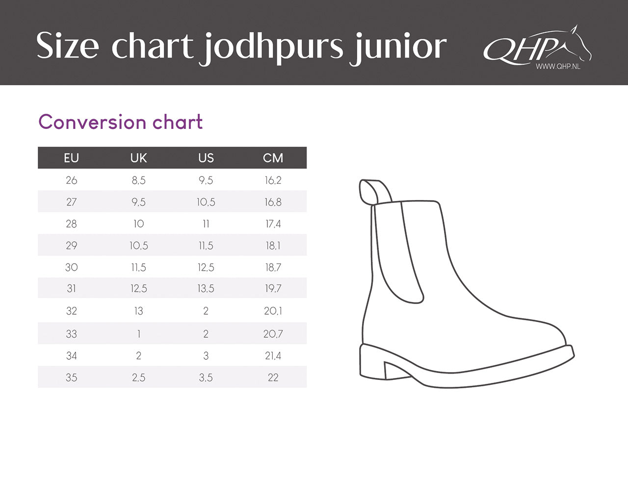 Mallas Jodhpur Manilla Junior QHP para equitación - vista 3