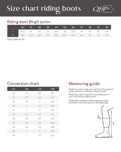 Botas de equitación QHP infantiles Birgit Junior para equitación - vista 3