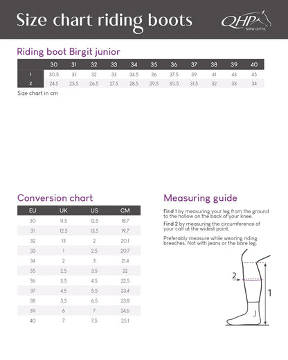 Botas de equitación QHP infantiles Birgit Junior para equitación - vista 4