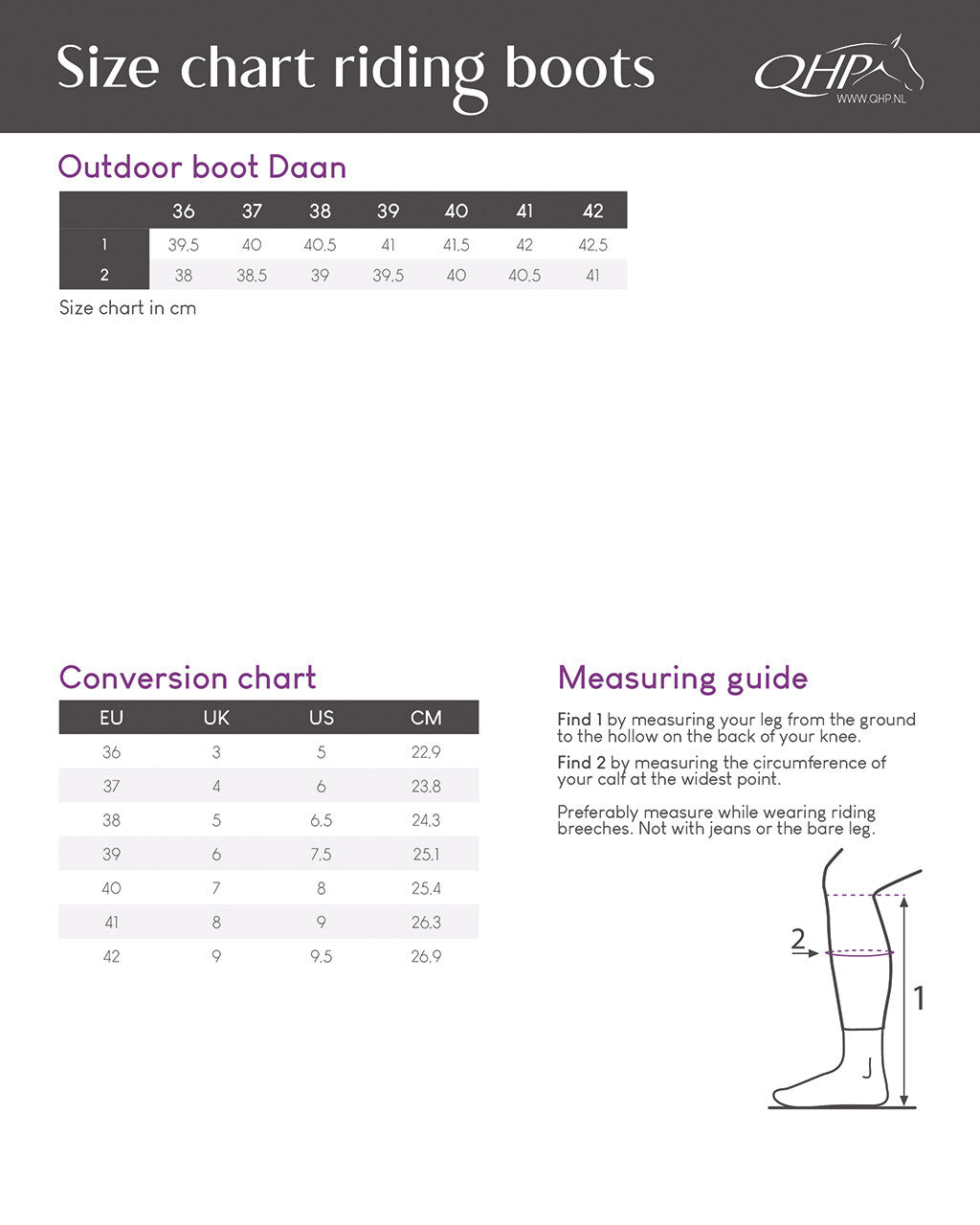 Botas de equitación QHP outdoor Outdoor boot Daan para equitación - vista 7