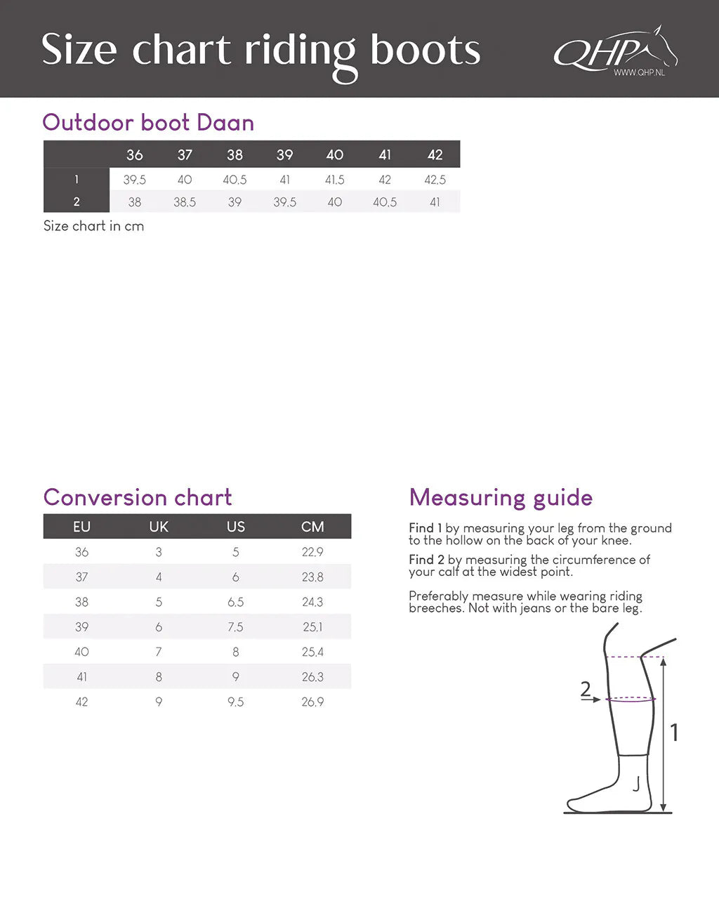 Botas de equitación QHP outdoor Outdoor boot Daan para equitación - vista 8