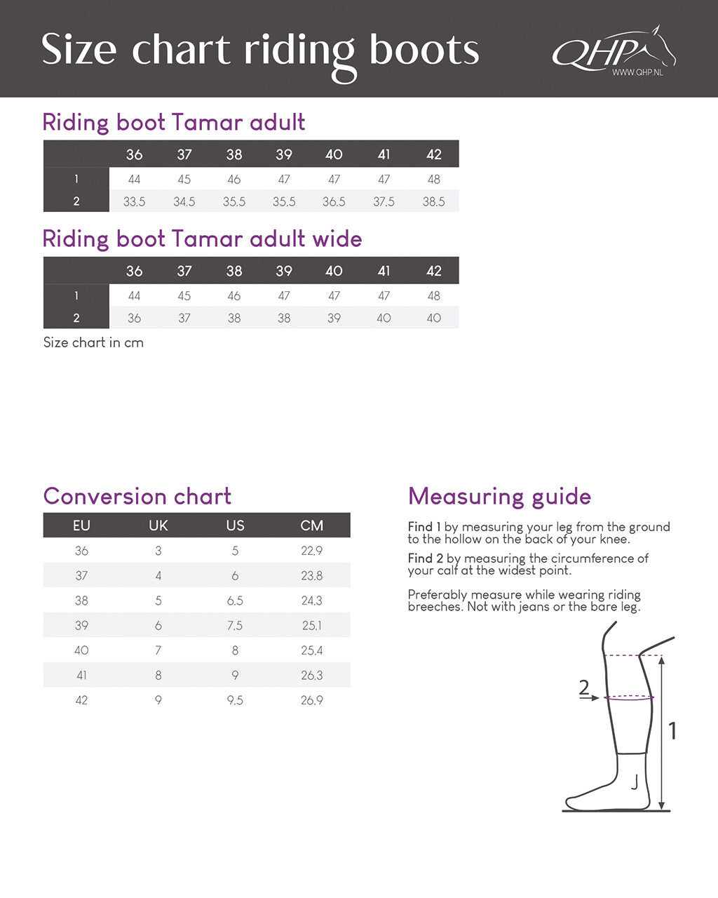 Botas de equitación QHP Tamar Adult wide para equitación - vista 13