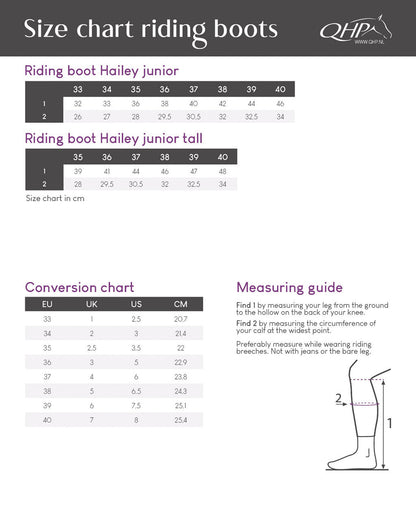 Botas de equitación QHP infantiles Hailey Junior para equitación - vista 19