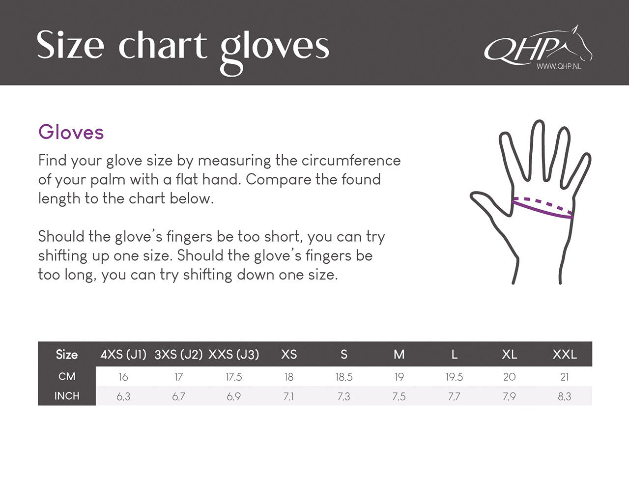 Guantes Glove cuero Pro QHP para equitación - vista 3