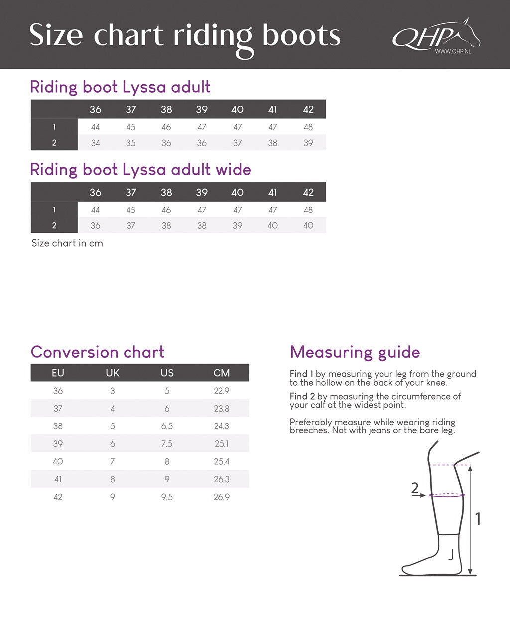 Botas de equitación QHP Lyssa Adult para equitación - vista 3